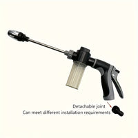 AQUAFORCE - High-pressure garden water gun with foam cannon and long handle sprayer for powerful outdoor cleaning