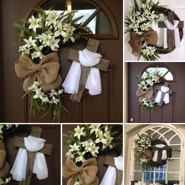 CROSSCREST – Wreath and Cross Decor for Elegant Wall Styling