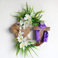 CROSSCREST – Wreath and Cross Decor for Elegant Wall Styling