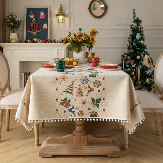 TABLELUXE – Festliche Jacquard-Tischdecke für stilvolle Tafeln