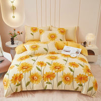 BLOOMELSA – Sunflower Reversible Bedding Set for Versatile Floral Styling
