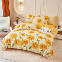 BLOOMELSA – Sunflower Reversible Bedding Set for Versatile Floral Styling