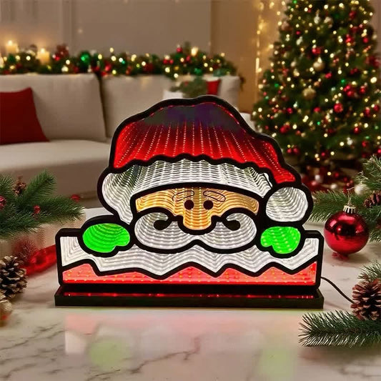 SANTACHARM – 3D-natlampe med festlig julefigur