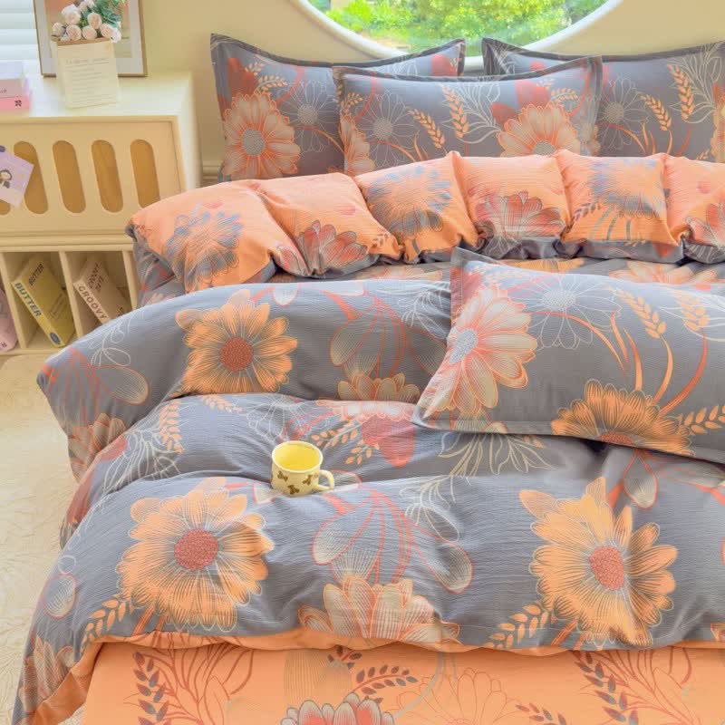 WHEATVERRA – Juego de cama floral de trigo para disfrutar de una cálida comodidad diaria