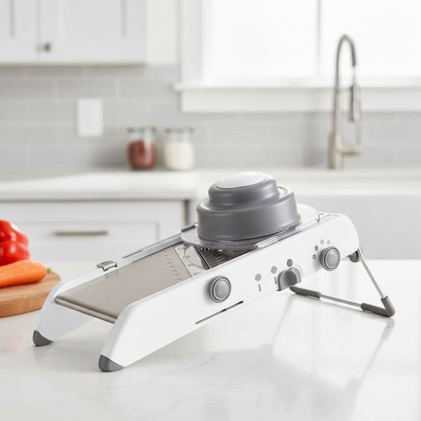 SLICEWISE - 18-in-1 stainless steel mandoline slicer for fast, precise, and safe kitchen food prep