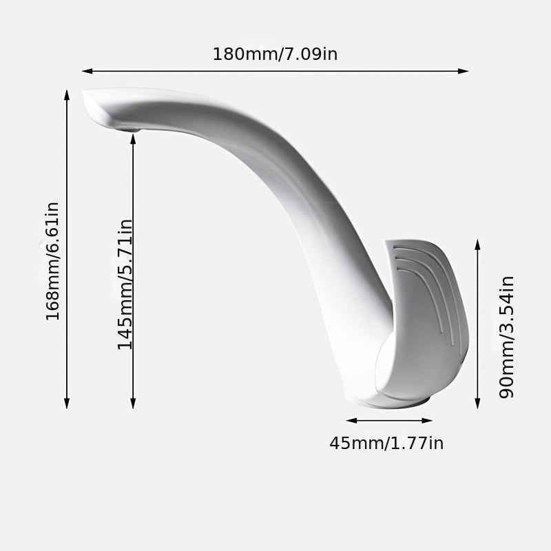 CURVORA - White C-Shaped Basin Faucet