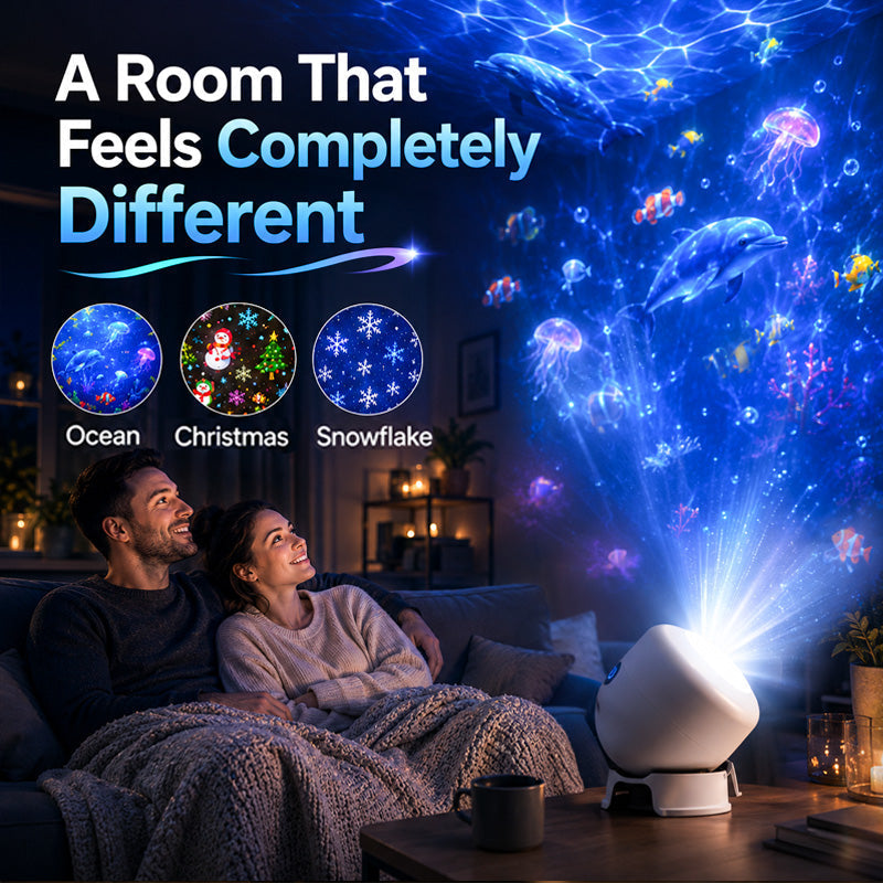 LUMIVORTEX – Drehender LED-Projektor für eine eindrucksvolle Raumstimmung