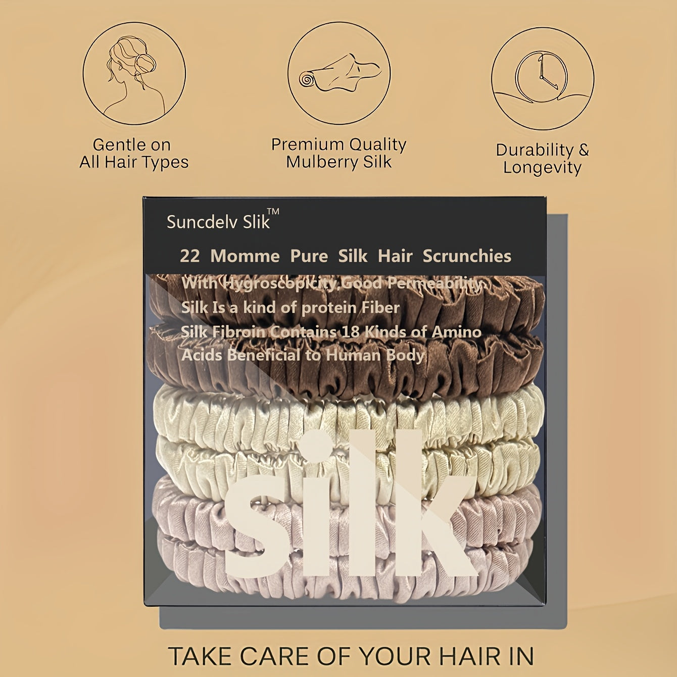 HAIRNOVA – 6-Pack Minimalist Hair Ties for Everyday Styling