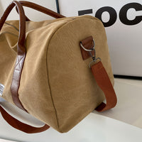 DUFFELLIVA – Washed Vintage Weekender Bag with Multi-Purpose Storage