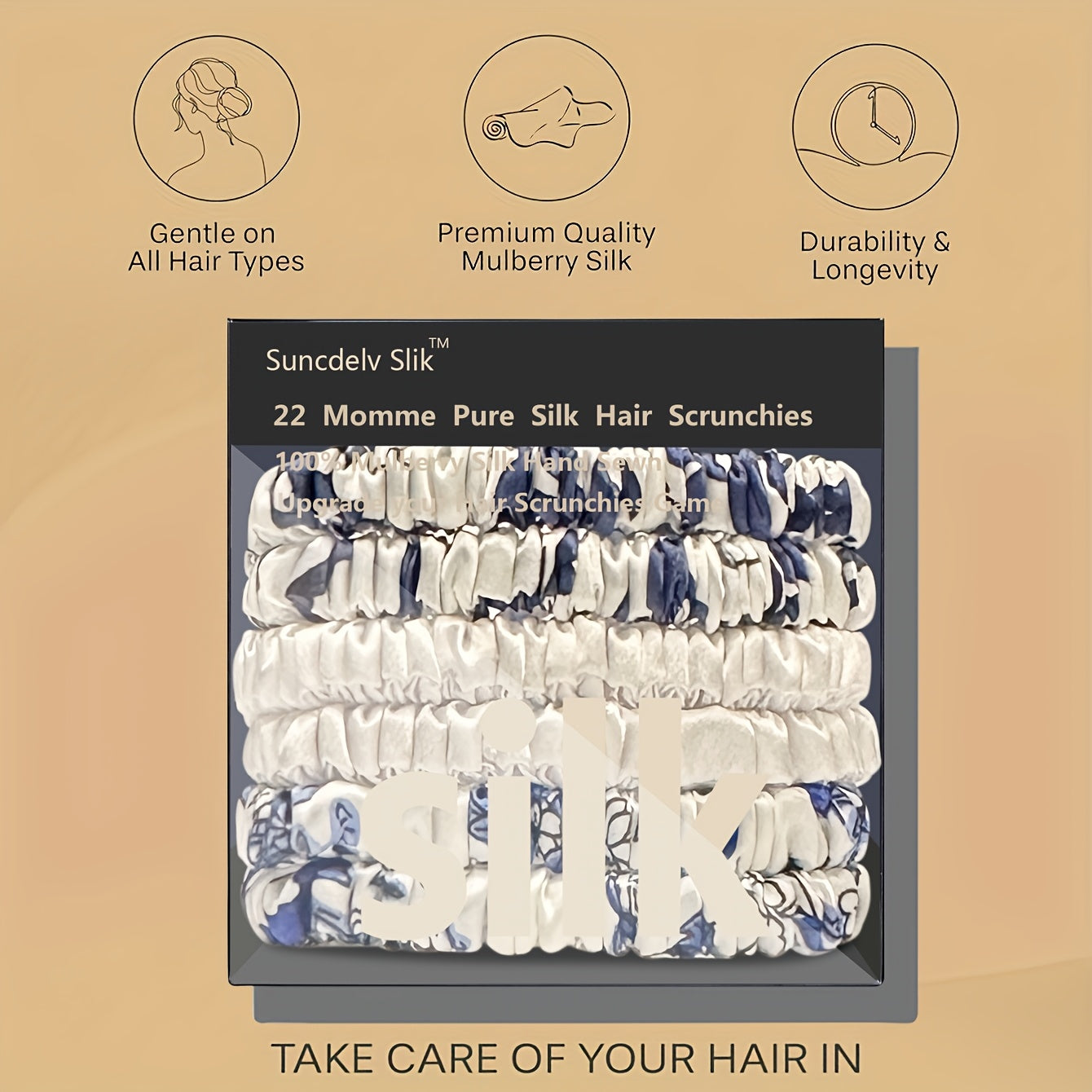 HAIRNOVA – 6-Pack Minimalist Hair Ties for Everyday Styling