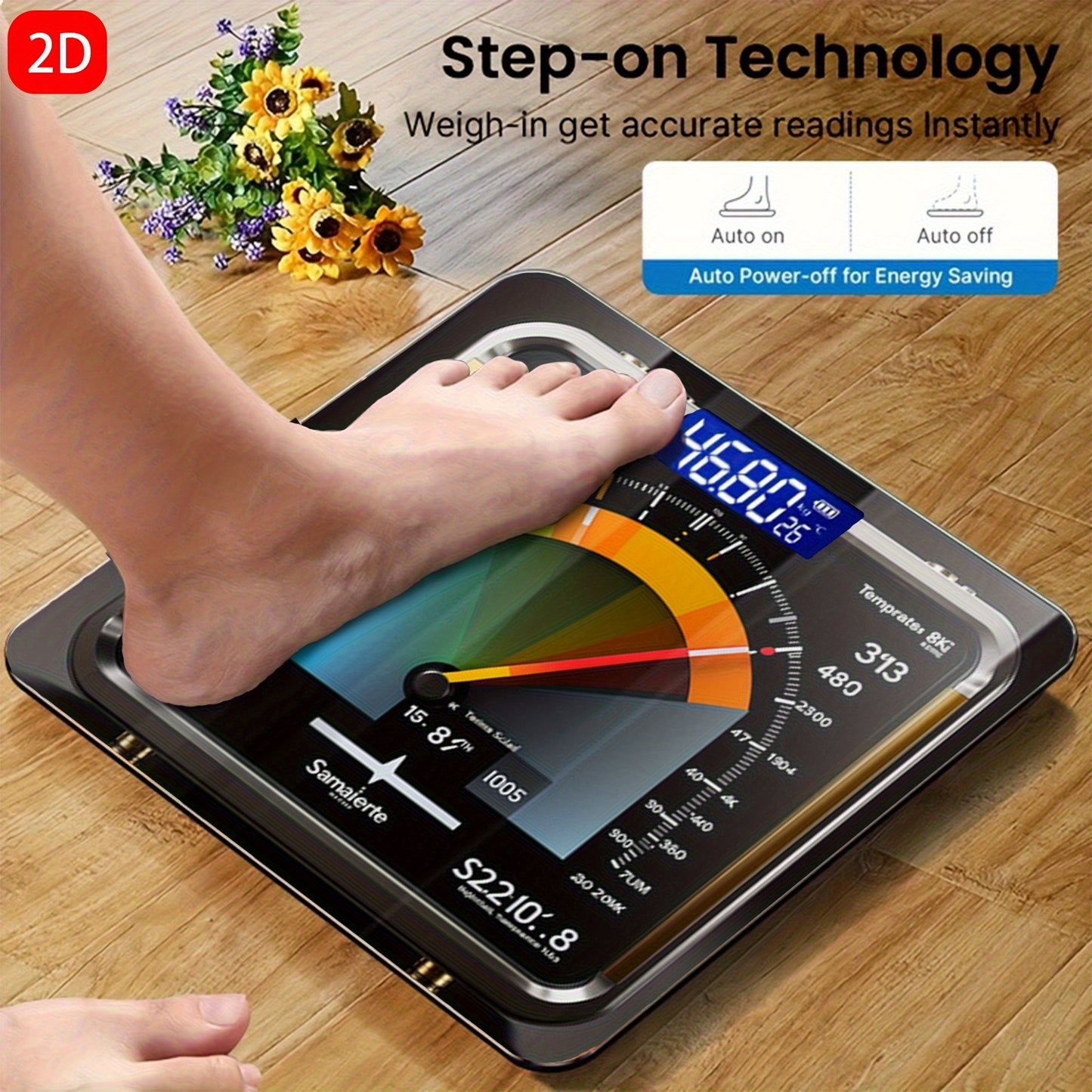 WEIGHVEX – Digital Body Weight Scale with Instant Step On Accuracy