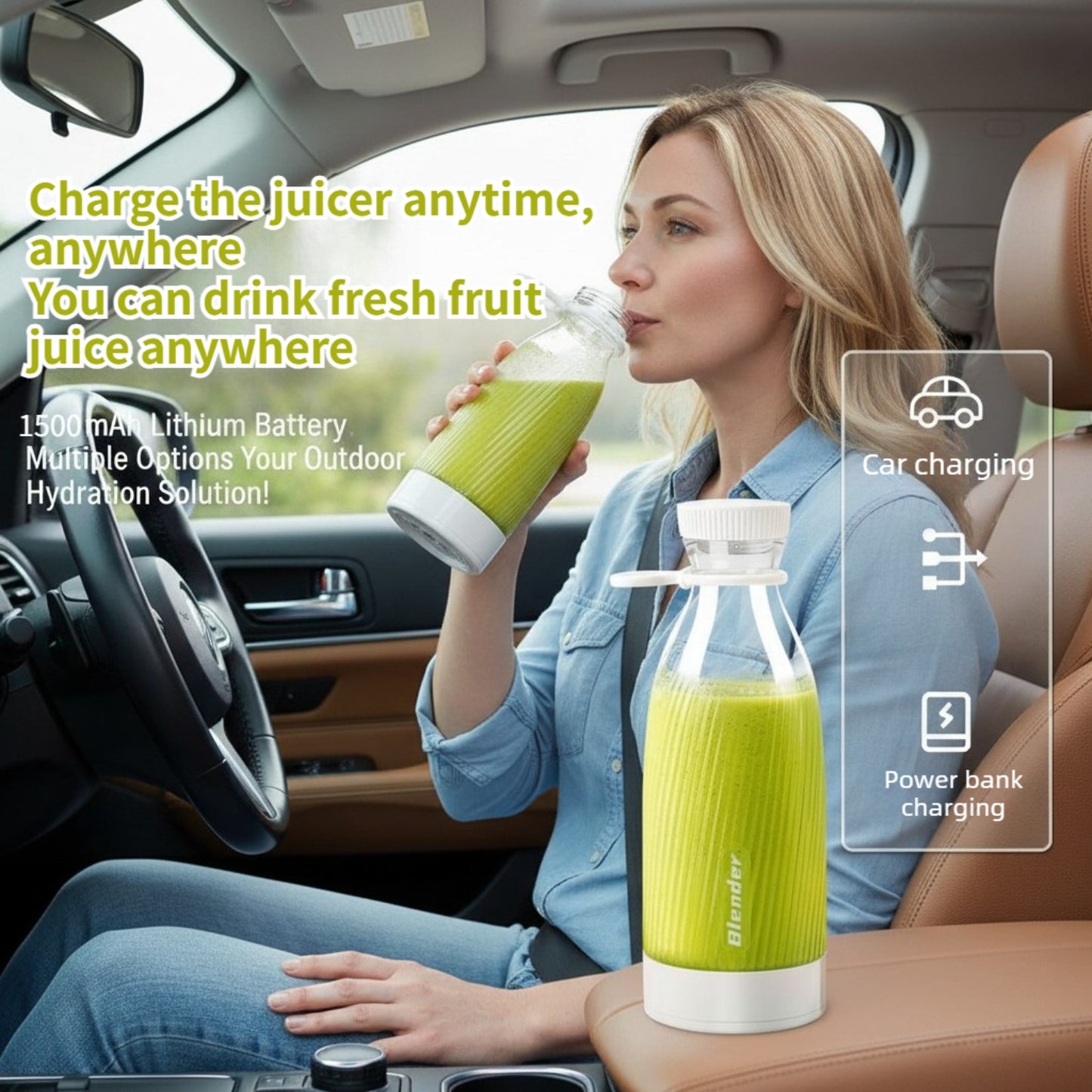 BLENDNOVA – Portable Rechargeable Juicer Blender for Travel Drinks
