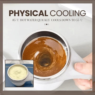 SWIRLARIA – Magnetic Self-Stirring Mug for Consistent Blending