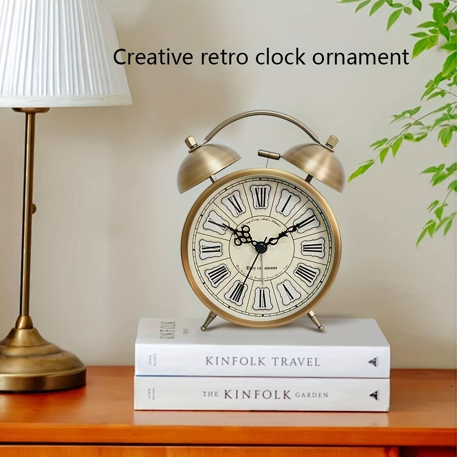 TIMEBELL - Scandinavian vintage luminous twin bell alarm clock with classic metal design