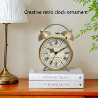 TIMEBELL - Scandinavian vintage luminous twin bell alarm clock with classic metal design