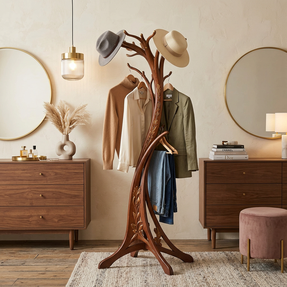 FLORANZA – Perchero de estilo art nouveau para recibidores sofisticados
