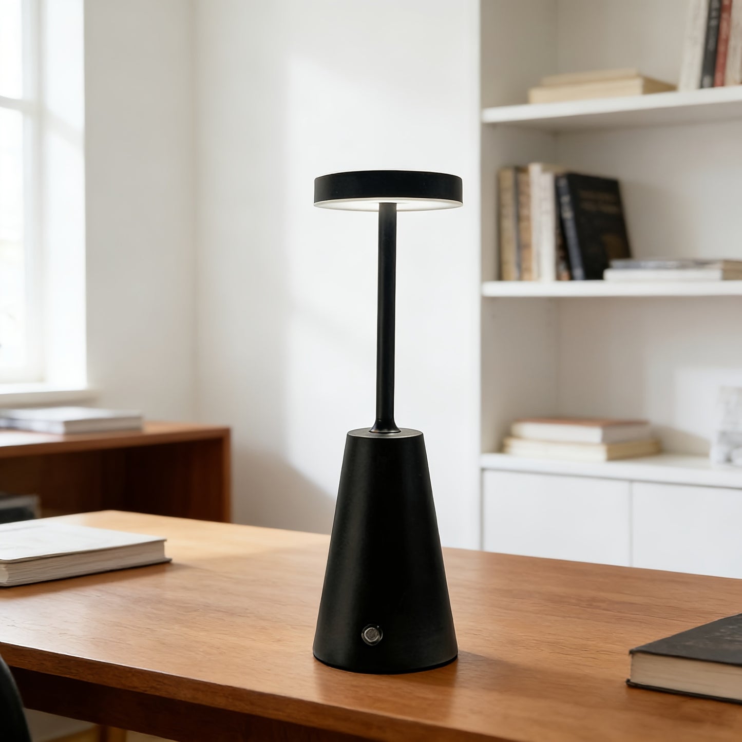 GLOWCONE – Touch Dimmable Metal Table Lamp for Modern Interiors