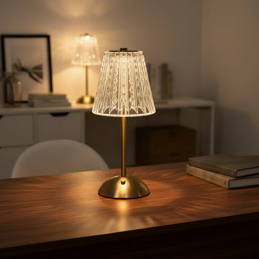 GOLDLUME – Rechargeable Golden Table Lamp for Elegant Ambient Lighting