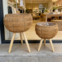 RATTANLUX – Boho Basket Planter Set for Indoor Greenery Styling