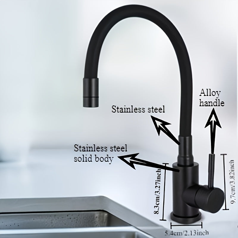 FLOWNERO - Black 360° Swivel Sink Faucet