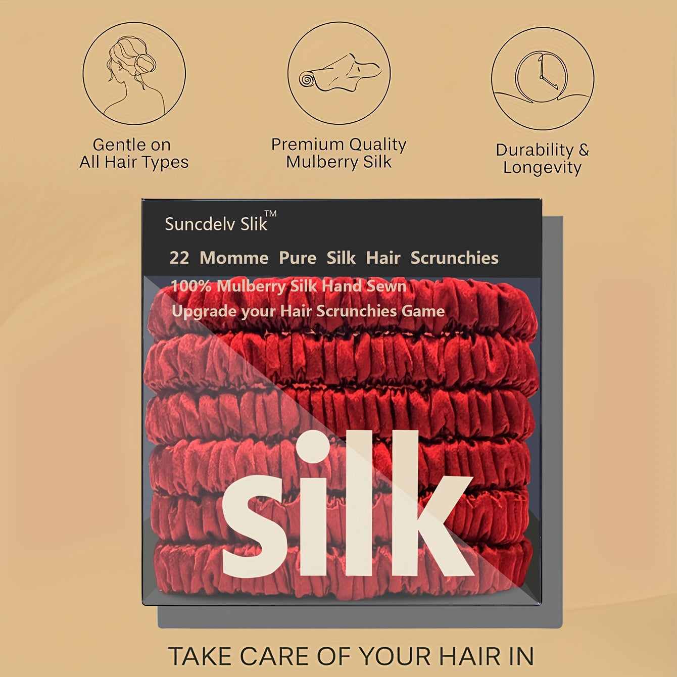 HAIRNOVA – 6-Pack Minimalist Hair Ties for Everyday Styling