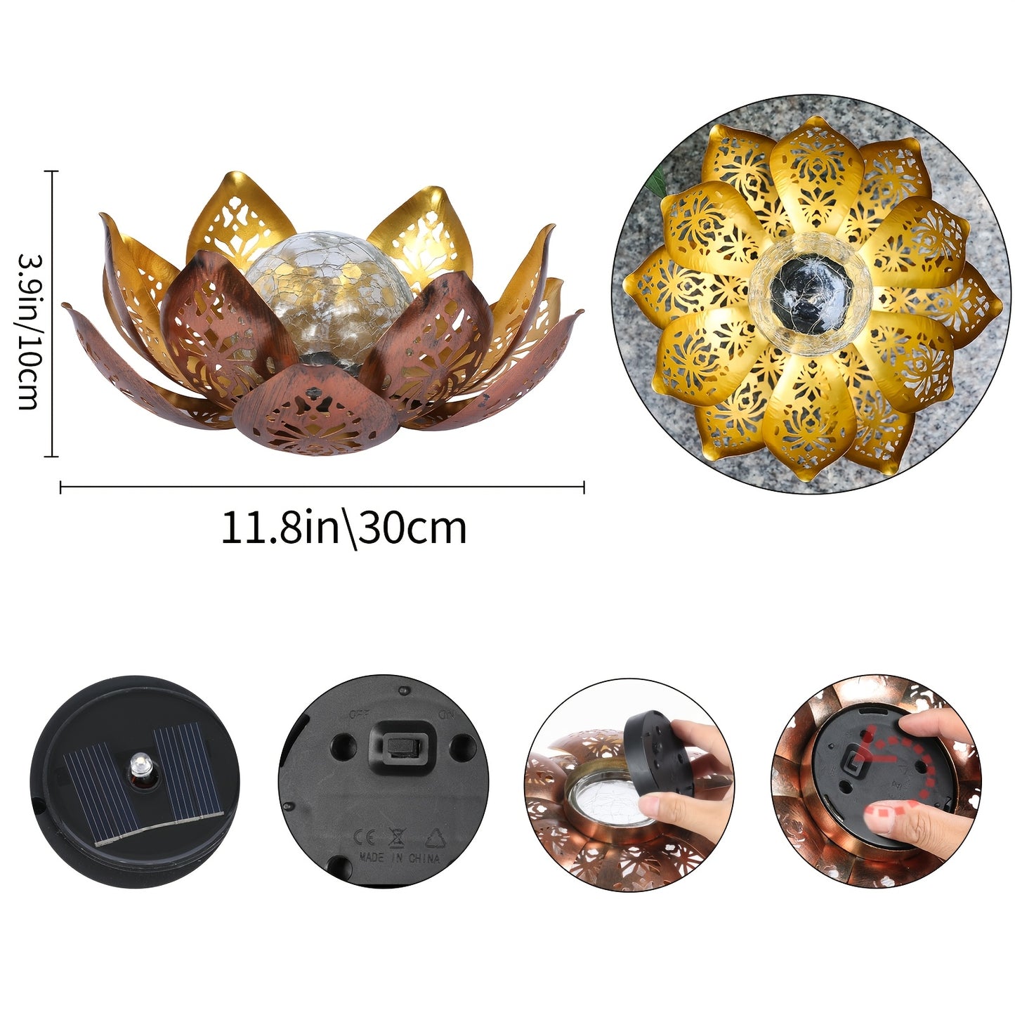 LOTUSGLOW – Solar Lotus Table Lamp