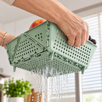 DRAINKEEP – Foldable Storage Basket for Tidy Everyday Draining