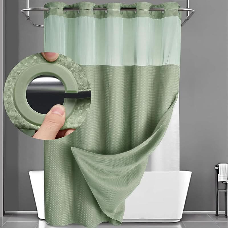 SPAENZA – Waffle Shower Curtain for Spa-Like Calm