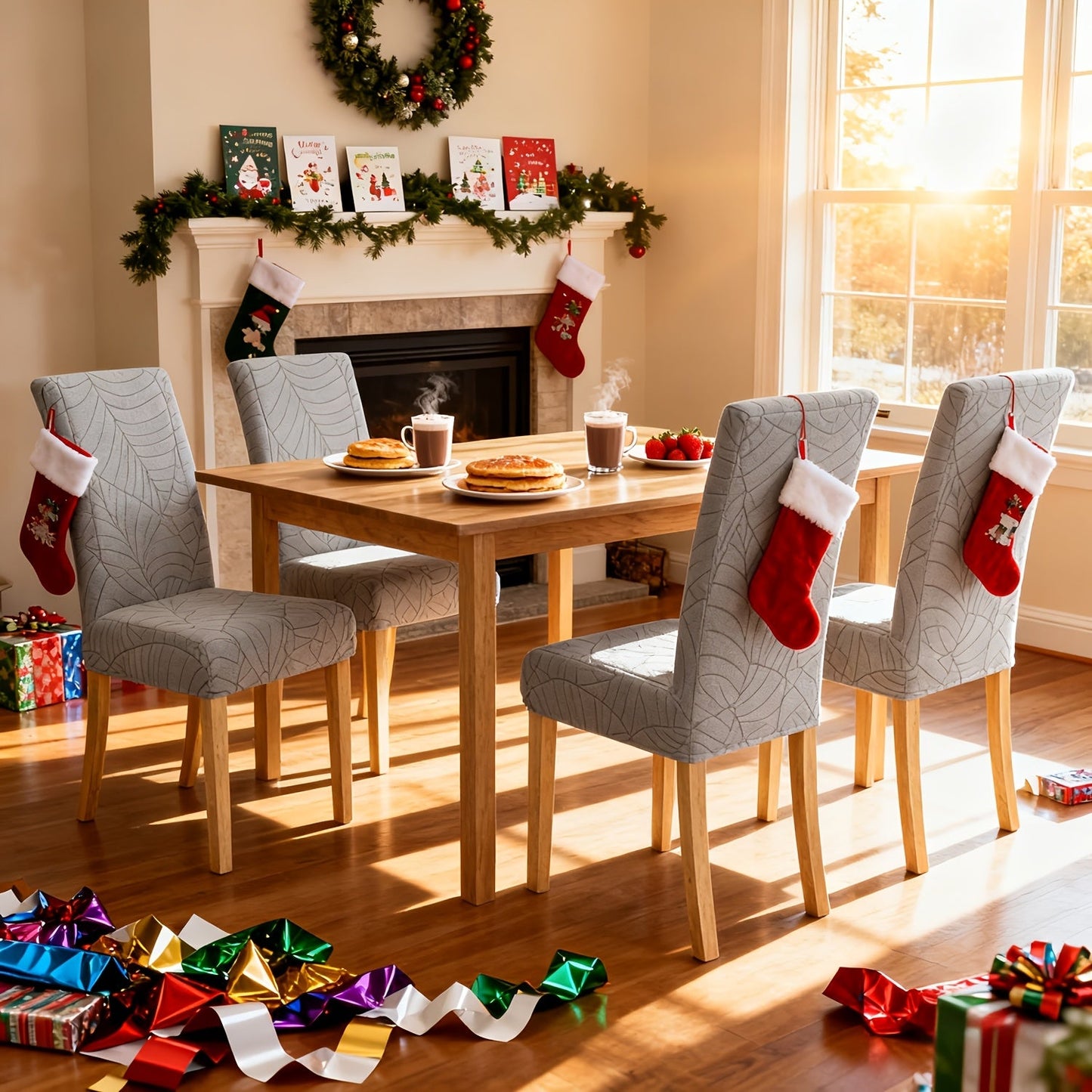 FROSTFIT - Modern stretch polar fleece chair covers for soft, protective seating upgrade