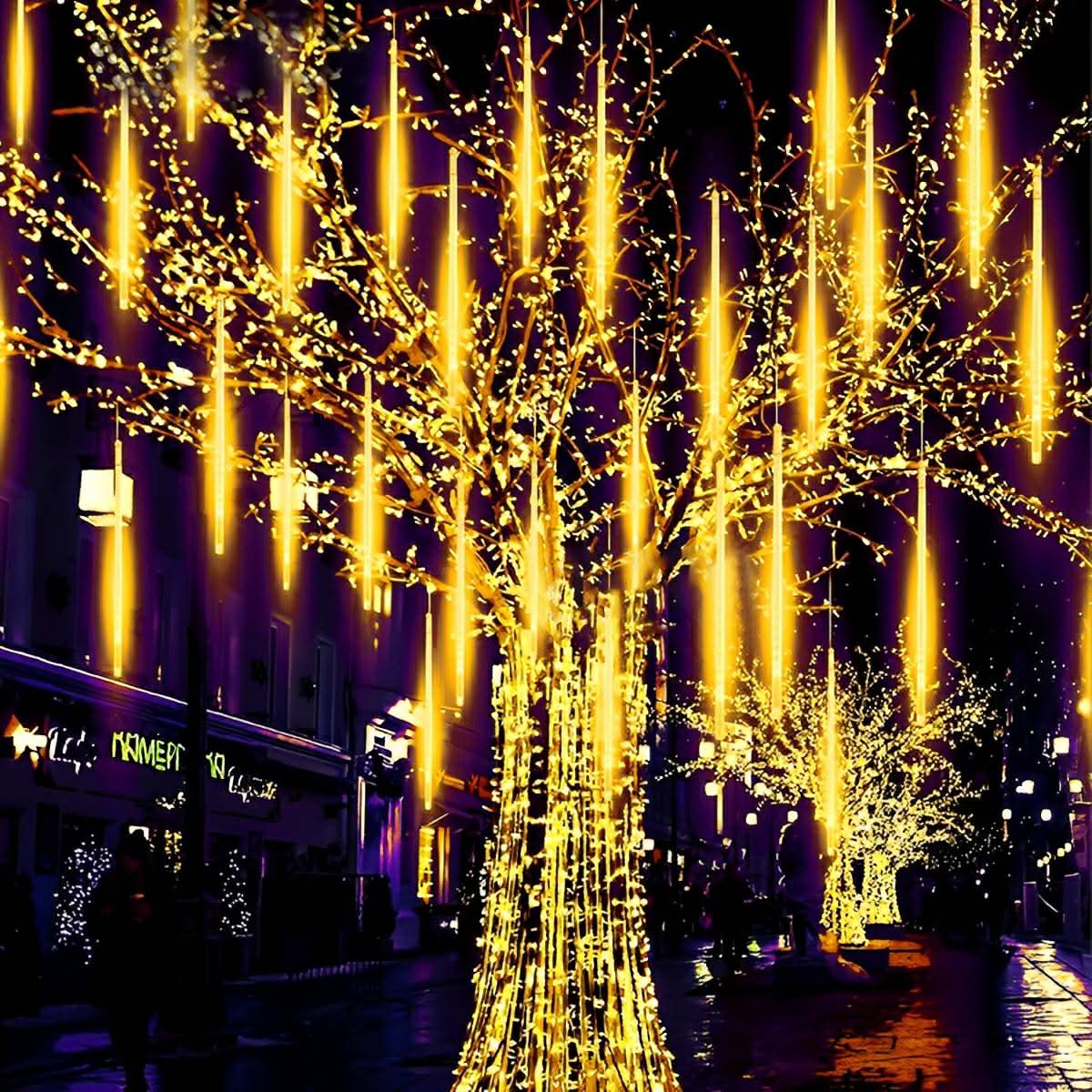 COMETRAIN – Meteor Shower Tree String Lights for Cascading Illumination