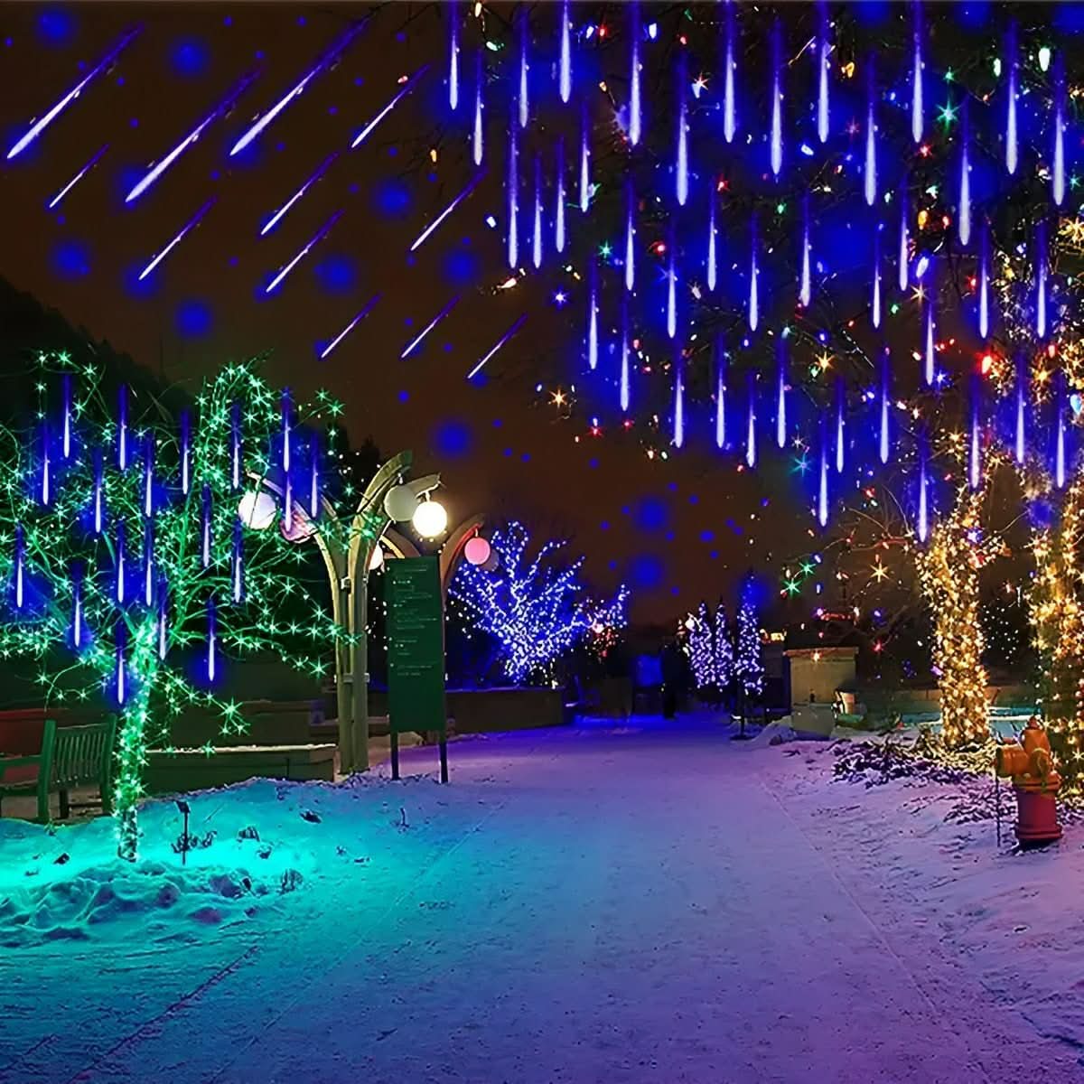 COMETRAIN – Meteor Shower Tree String Lights for Cascading Illumination