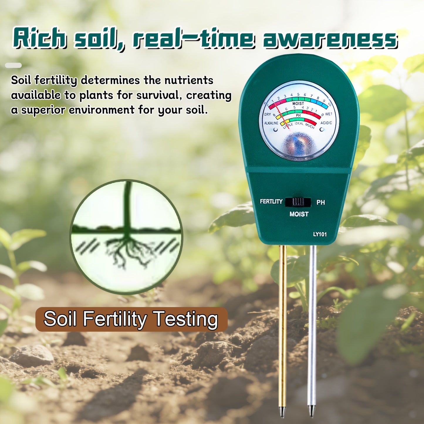 SOILTRIO – Three Way Garden Soil Tester