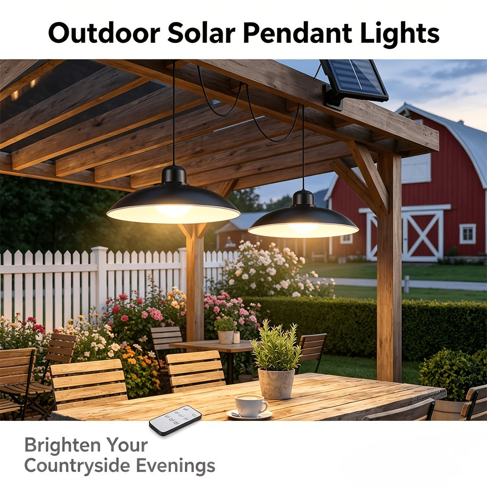 STABLEGLOW – Dual Head Solar Pendant Lamp
