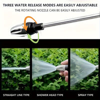 AQUAFORCE - High-pressure garden water gun with foam cannon and long handle sprayer for powerful outdoor cleaning