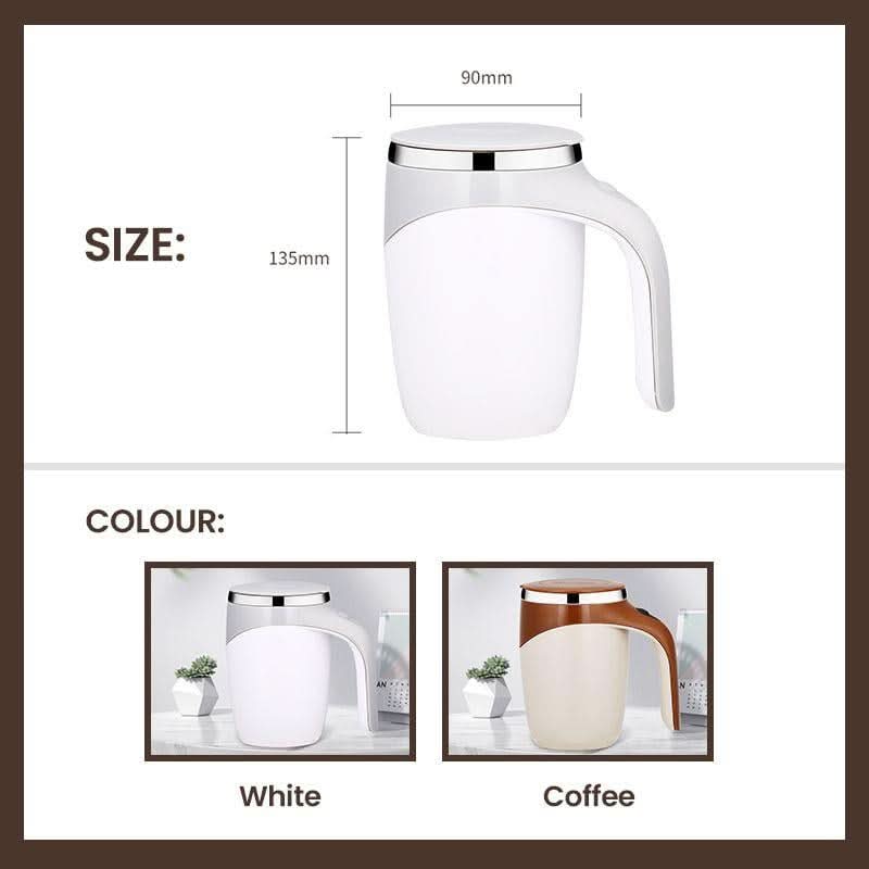 SWIRLARIA – Magnetic Self-Stirring Mug for Consistent Blending