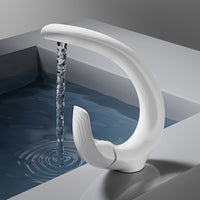 CURVORA - White C-Shaped Basin Faucet