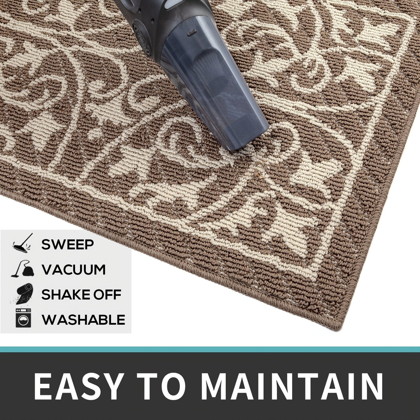 FLOORGUARD - Low profile non-slip indoor entryway mat for clean and safe floors
