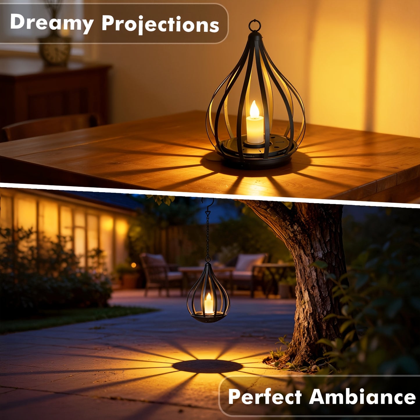 TEARDROPLUX – Hanging Solar Candle Lantern