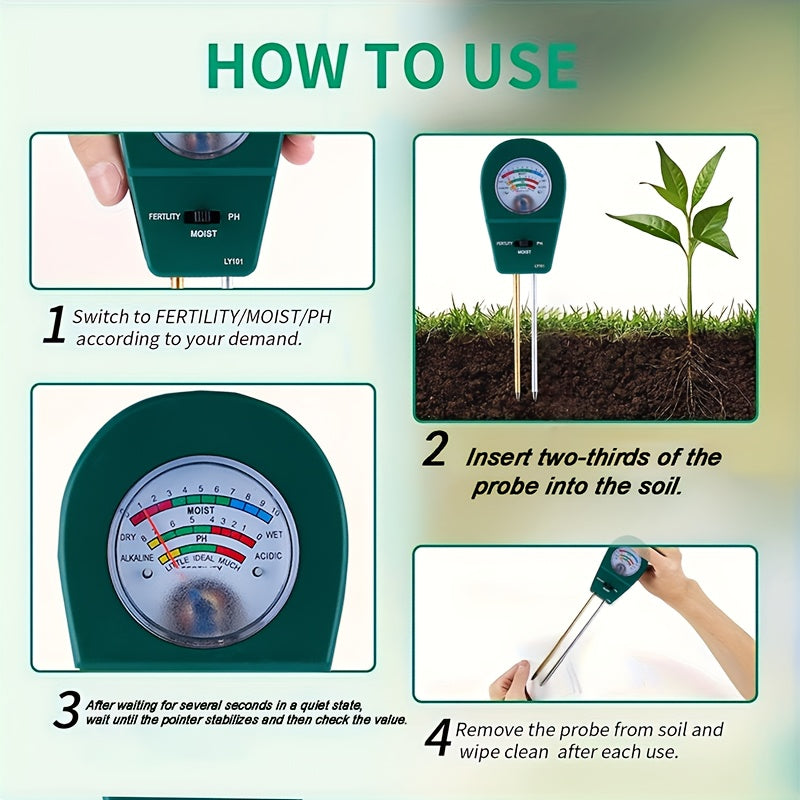 SOILTRIO – Three Way Garden Soil Tester