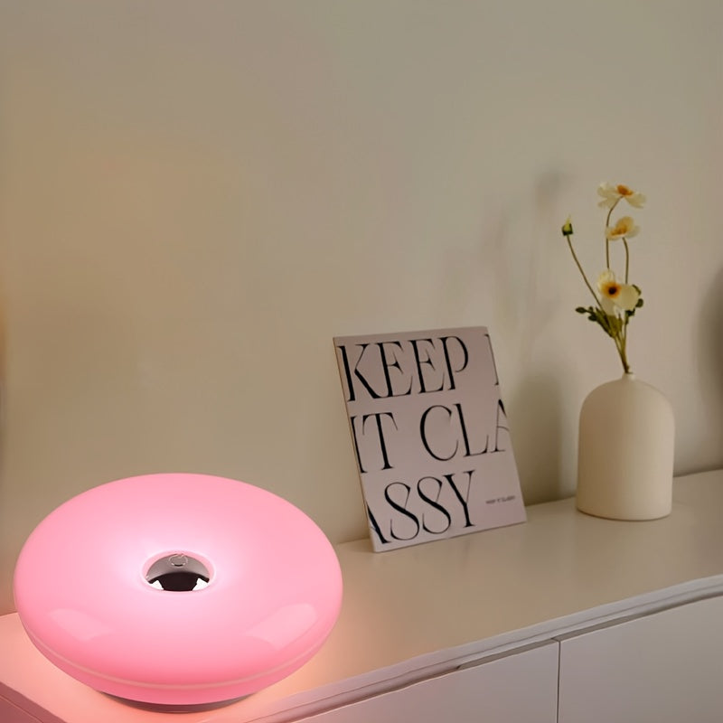 DONULUX – Modern Orange Donut Lamp for Stylish Ambient Lighting