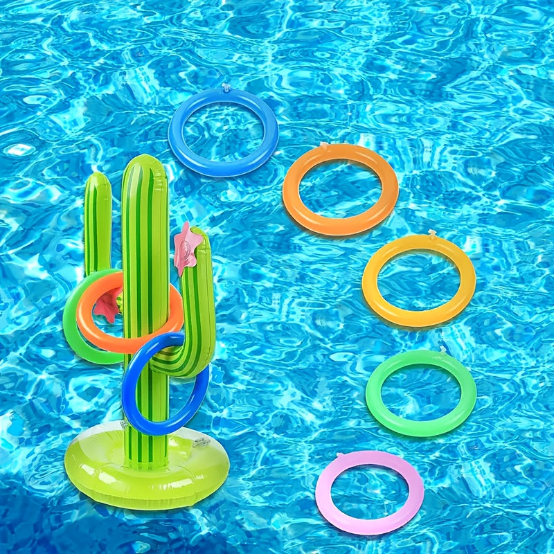 CACTUSSPLASH – Inflatable Ring Toss Game for Pool Party Fun