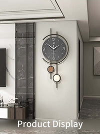 QUIETNORD - Silent Scandinavian wall clock with minimalist iron frame design