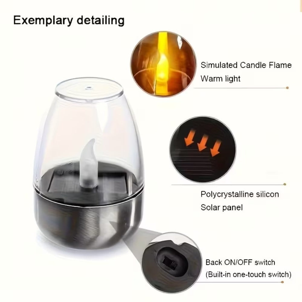 SOLCANDLE – Rechargeable Flickering Lantern for Patio and Restaurant Decor