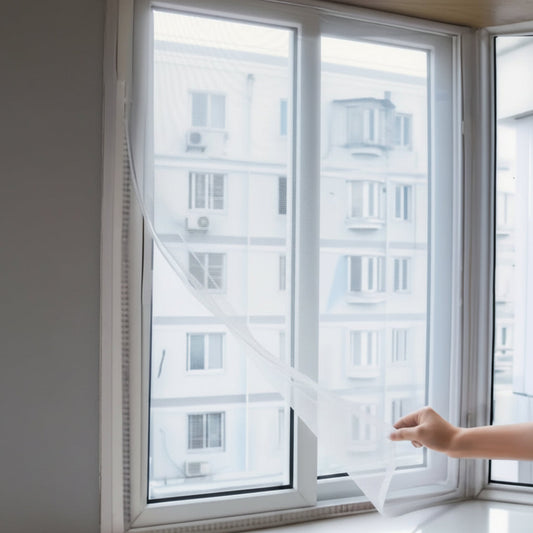 AIRMESH - Self-adhesive mosquito window net kit for insect protection and airflow