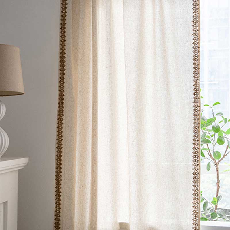 SHADEARIA – Bohemian Beige Semi-Blackout Curtains for Relaxed Home Styling