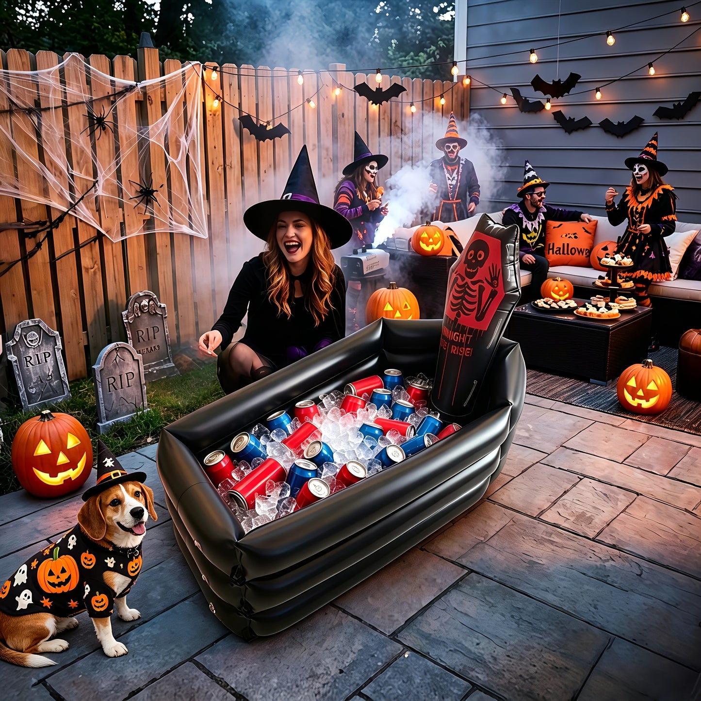 Gravemora - Inflatable Halloween Tombstone Party Cooler