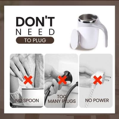 SWIRLARIA – Magnetic Self-Stirring Mug for Consistent Blending