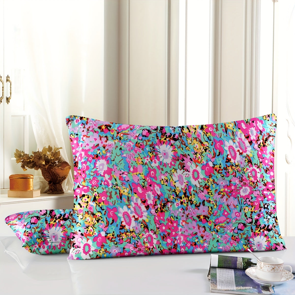 SILKORA – Patterned Zipper Pillowcase for Smooth Sleep
