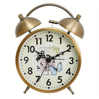 TIMEBELL - Scandinavian vintage luminous twin bell alarm clock with classic metal design