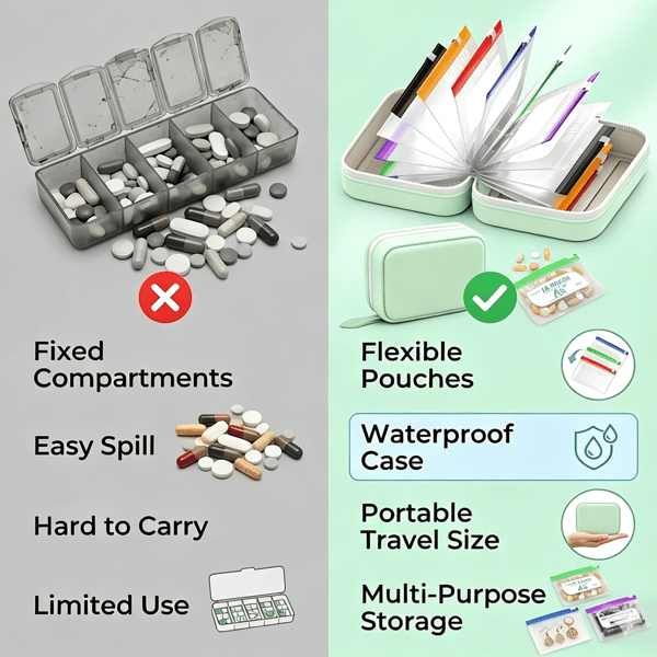 DOSEPACK – Travel Pill Organizer Bag Set for Easy Packing